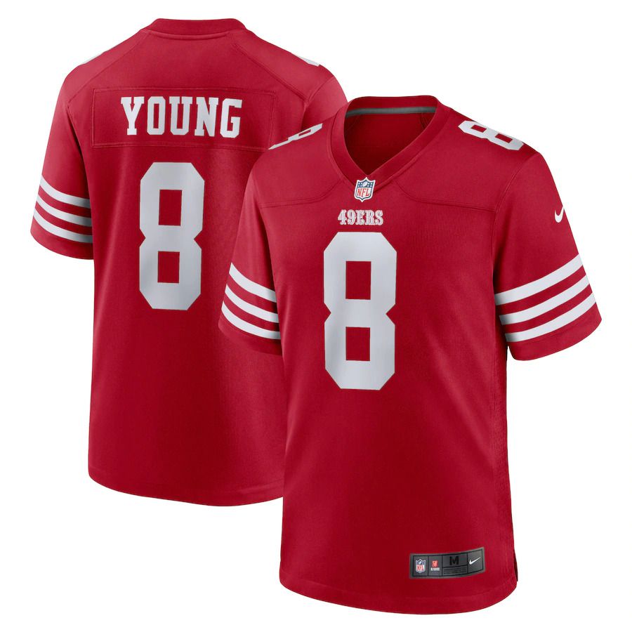 Men San Francisco 49ers 8 Steve Young Nike Scarlet Retired Player Game NFL Jersey